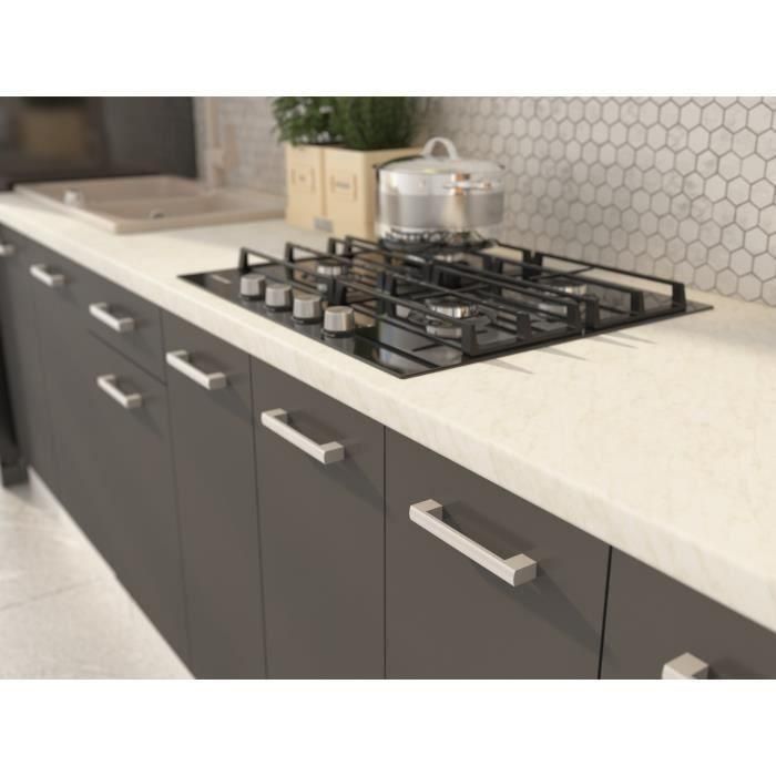 ULTRA Cocina completa con columna de horno y encimera incluida L 300 cm - Gris mate 3 ULTRA Cocina completa con columna de horno y encimera incluida L 300 cm - Gris mate 3