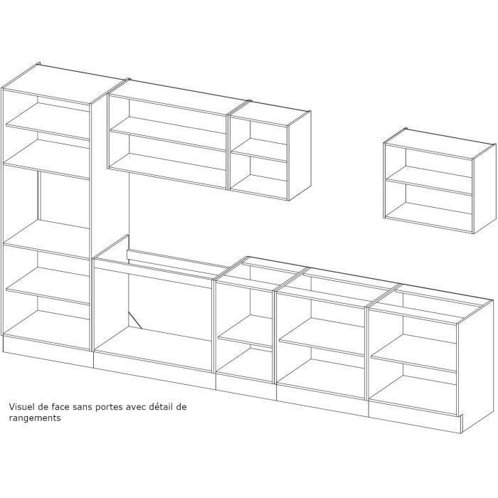 ULTRA Cocina completa con columna de horno y encimera incluida L 300 cm - Gris mate 5 ULTRA Cocina completa con columna de horno y encimera incluida L 300 cm - Gris mate 5