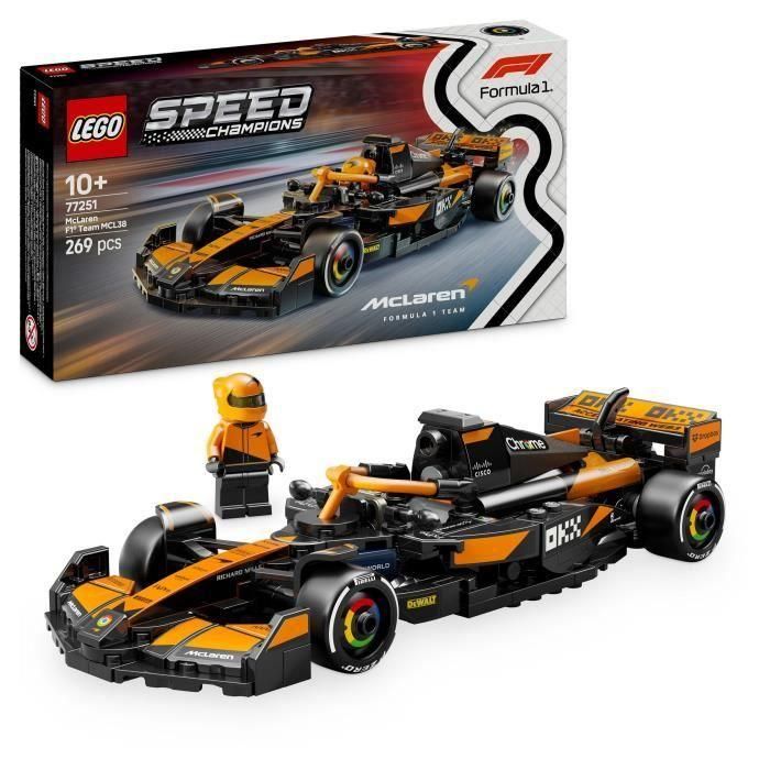 Lego Speed Champions 77251 McLaren Team MCL38 F1 Car - Juego de construcción de 10 años