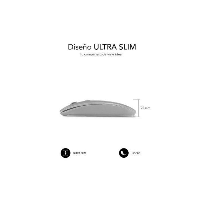 SUBBLIM Raton Dual Flat Mouse Silver Rechargeable 2 SUBBLIM Raton Dual Flat Mouse Silver Rechargeable 2