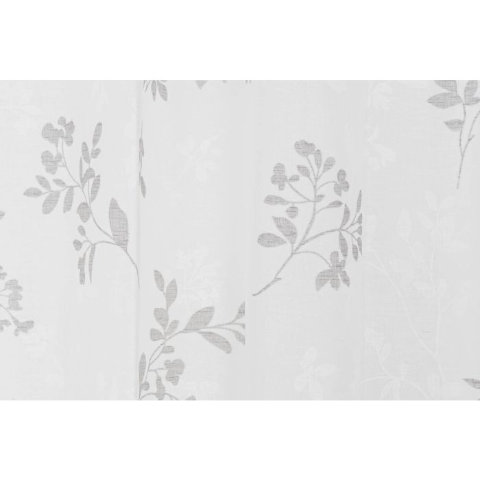 DKD Home Decor Cortina Visillo de Poliéster Estilo Shabby Gris Claro y Blanco con Hojas - Juego de 2 Unidades de 270cm Alto x 140cm Ancho 3 DKD Home Decor Cortina Visillo de Poliéster Estilo Shabby Gris Claro y Blanco con Hojas - Juego de 2 Unidades de 270cm Alto x 140cm Ancho 3