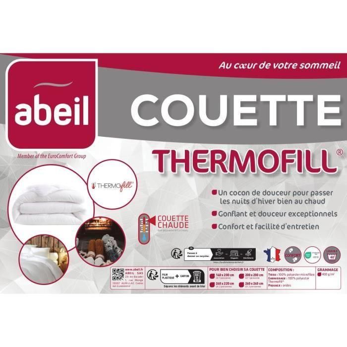Abeil Edredón Cálido Thermofill 400gr/m² de Microfibra Poliéster Suave 200x200 cm Ideal para Invierno Hecho en Francia 1 Abeil Edredón Cálido Thermofill 400gr/m² de Microfibra Poliéster Suave 200x200 cm Ideal para Invierno Hecho en Francia 1