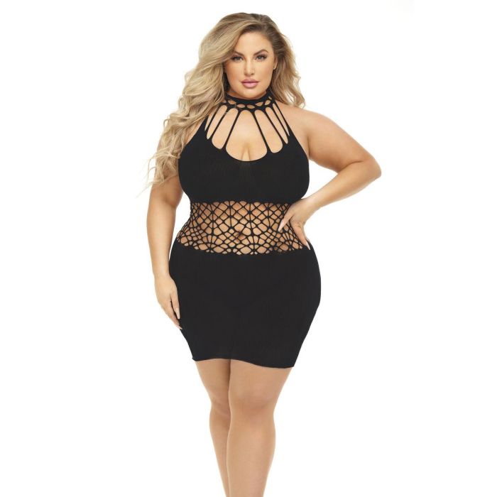 Vestido Pink Lipstick Negro (Queen size)