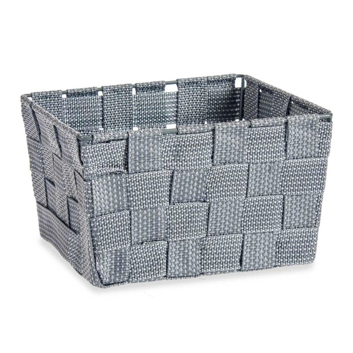 Cesta de Tela Conica Rectangular Pequeña Gris Kipit 20x11x15 cm (24 Unidades) 1 Cesta de Tela Conica Rectangular Pequeña Gris Kipit 20x11x15 cm (24 Unidades) 1