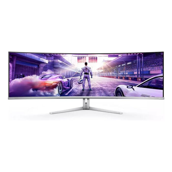 Philips Evnia 8000 49M2C8900/00 Monitor Gaming Curvo 48.9" (124.3cm) Dual QHD 5120x1440 QD-OLED 240Hz, G-SYNC, FreeSync Premium Pro, 2xHDMI 2.1, DP 1.4, USB-C 90W, Blanco Philips Evnia 8000 49M2C8900/00 Monitor Gaming Curvo 48.9" (124.3cm) Dual QHD 5120x1440 QD-OLED 240Hz, G-SYNC, FreeSync Premium Pro, 2xHDMI 2.1, DP 1.4, USB-C 90W, Blanco