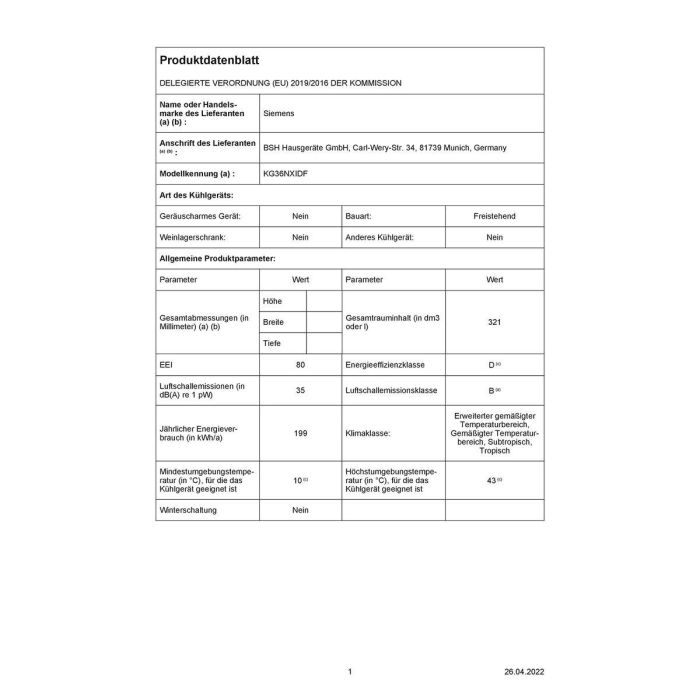 Mini Nevera Siemens AG KG36NXIDF Acero 2 Mini Nevera Siemens AG KG36NXIDF Acero 2