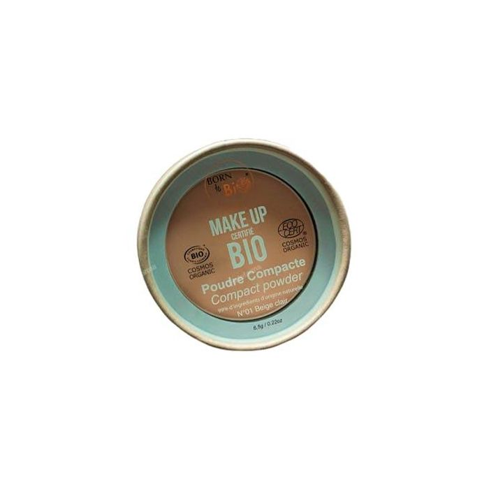 BORN TO BIO Polvos Compactos Orgánicos N1 Light Beige 6,5 gr