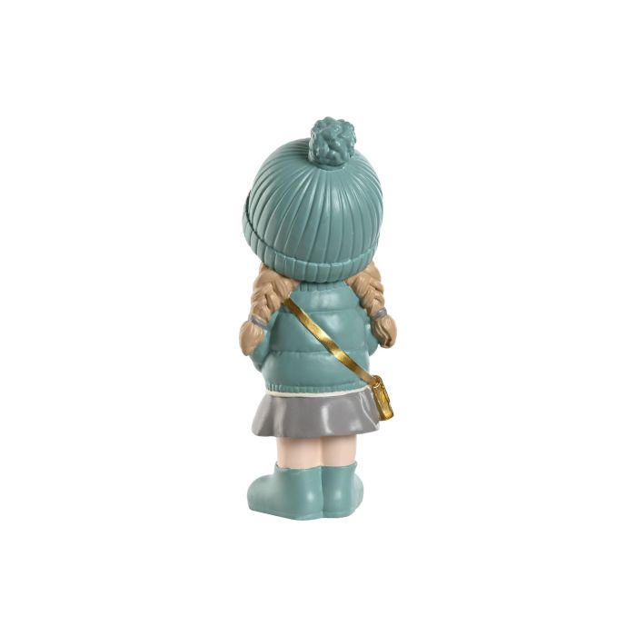 Figura Urban DKD Home Decor Rosa Turquesa 10 x 20 x 8 cm (2 Unidades) 1 Figura Urban DKD Home Decor Rosa Turquesa 10 x 20 x 8 cm (2 Unidades) 1