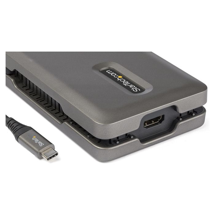 StarTech Adaptador Multipuertos USB-C a HDMI 2.0 4K 60Hz 10Gbps PD 100W GbE SD/MicroSD Mini Docking Station 1 StarTech Adaptador Multipuertos USB-C a HDMI 2.0 4K 60Hz 10Gbps PD 100W GbE SD/MicroSD Mini Docking Station 1