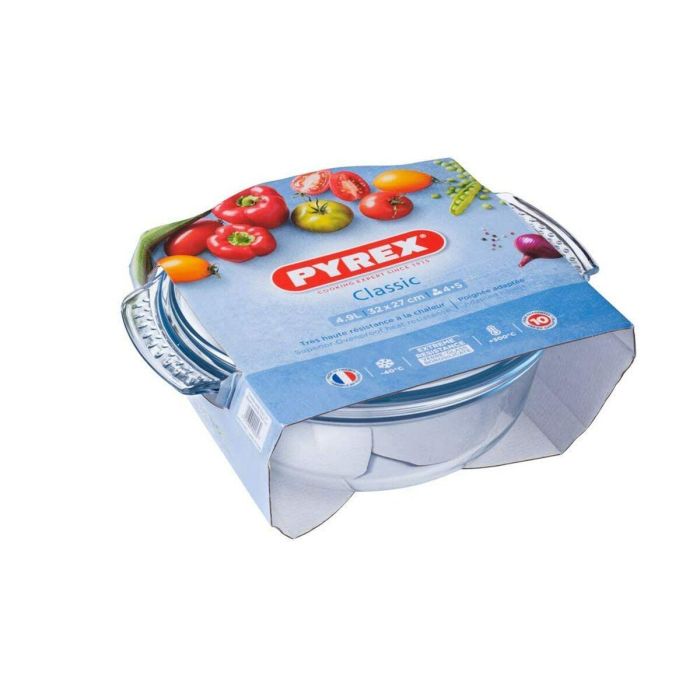 Pyrex 118A000/7043 Cocotte Redonda Pyrex Classic Vidrio Borosilicato 32x27 cm, 3.5L+1.4L, Congelador a Horno, Higiénico 6
