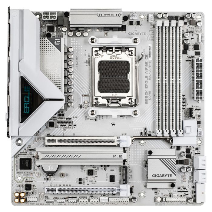 Gigabyte B850M Eagle WiFi6E ICE Placa Base Micro ATX, Chipset B850, Socket AM5, DDR5, Wi-Fi 6E, LAN 2.5GbE 1