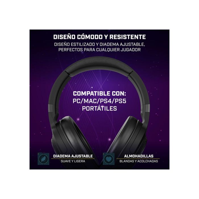 Auriculares con Micrófono Newskill NS-HS-SOBEK-71 Negro 8 Auriculares con Micrófono Newskill NS-HS-SOBEK-71 Negro 8