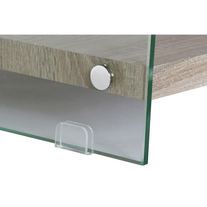 Mesa de Centro DKD Home Decor Multicolor Transparente Natural Madera Cristal Madera MDF 130 x 65 x 35,5 cm 3