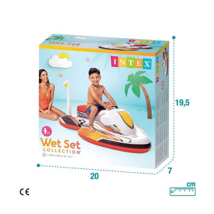 Intex Figura Hinchable Moto Wave Rider, Flotador Acuático Infantil para Piscina y Playa, Dimensiones 117x77 cm, PVC para Niños +3 Años 1 Intex Figura Hinchable Moto Wave Rider, Flotador Acuático Infantil para Piscina y Playa, Dimensiones 117x77 cm, PVC para Niños +3 Años 1