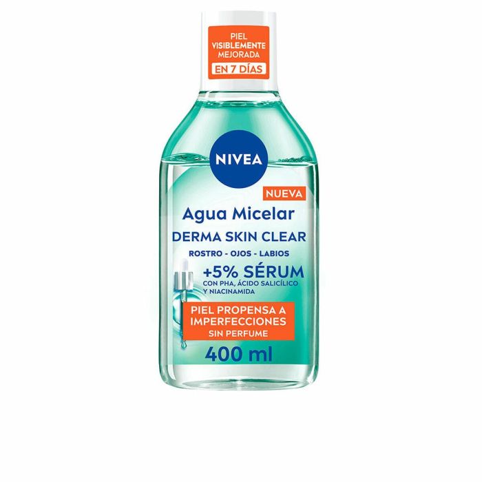 NIVEA Agua Micelar Sérum Anti-Imperfecciones con 5% de Sérum y Amino Acid Complex, Limpiadora Facial 400 ml