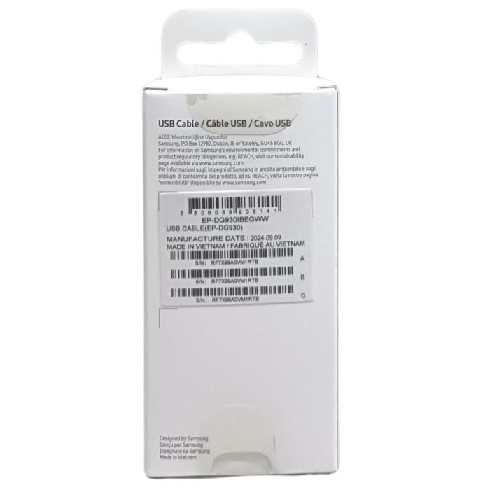 Samsung EP-DG930 - Cable USB A a USB C de 1.5m, Macho/Macho, Negro para carga y datos 2 Samsung EP-DG930 - Cable USB A a USB C de 1.5m, Macho/Macho, Negro para carga y datos 2