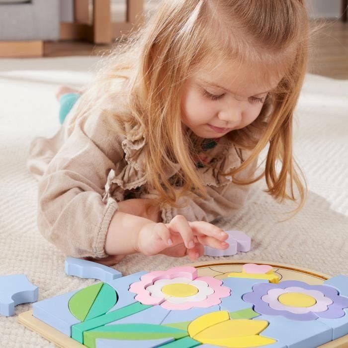 Fisher-Price-Rompecabezas de flores de madera-Rompecabezas de 37 piezas para jardín de infantes HXT97 2 Fisher-Price-Rompecabezas de flores de madera-Rompecabezas de 37 piezas para jardín de infantes HXT97 2