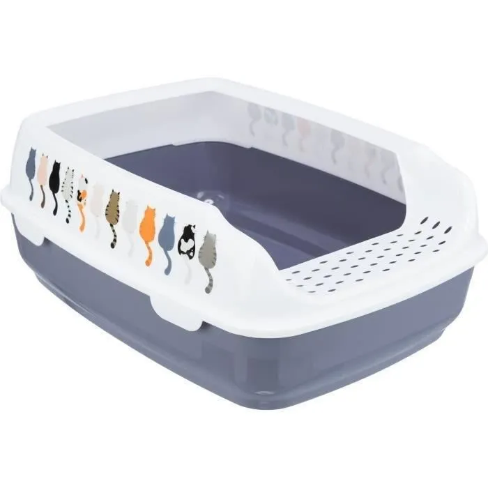 Trixie TRI4011905403977 Caja de arena Delio 38 x 20 x 50 cm Estampado Gris y Blanco 0 Trixie TRI4011905403977 Caja de arena Delio 38 x 20 x 50 cm Estampado Gris y Blanco 0