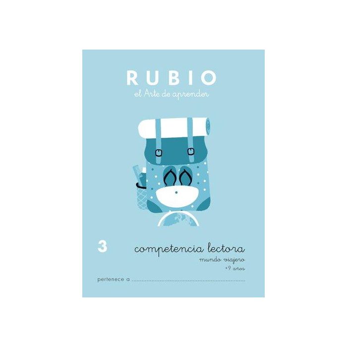 Rubio Cuaderno Competencia Lectora 3 Mundo Viajero DIN A5 - 44 Páginas con Solucionario para Entrenar la Lectura Comprensiva