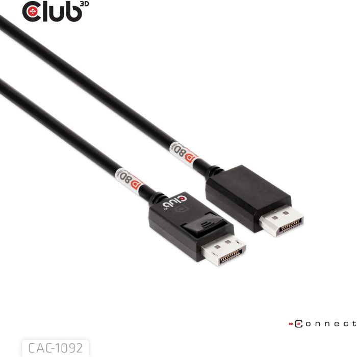Club3D DP-Kabel 2.1 DP80 Cable DisplayPort 2.1 certificado VESA, 1.6m, 10K/8K/4K, 240Hz, Macho/Macho 5 Club3D DP-Kabel 2.1 DP80 Cable DisplayPort 2.1 certificado VESA, 1.6m, 10K/8K/4K, 240Hz, Macho/Macho 5