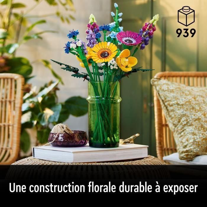 Lego 10313 Icons Bouquet of Wild Flores, plantas artificiales con amapolas para adultos 2 Lego 10313 Icons Bouquet of Wild Flores, plantas artificiales con amapolas para adultos 2