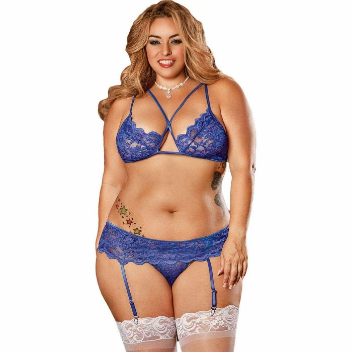 Conjunto de Lencería Exposed Azul (XXL) 3 Conjunto de Lencería Exposed Azul (XXL) 3