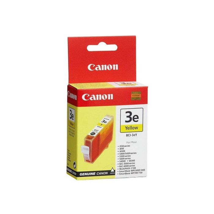 Cartucho Inkjet Canon Bci3Ey Carg.Amarilla Para Bc30 Y Bc33 Bjc 3000/6000 S400/500/600 (4482A002Ab)