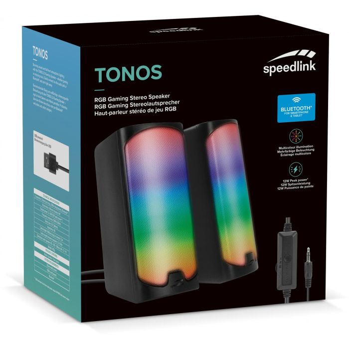 Speedlink Lautsprecher TONOS RGB. Stereo. schwarz retail 6 Speedlink Lautsprecher TONOS RGB. Stereo. schwarz retail 6