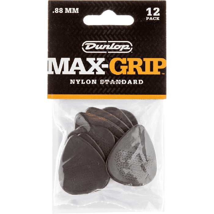 Dunlop Max-Grip Nylon Std Púa de Guitarra Estándar 0,88Mm - Pack 12 Unidades 1