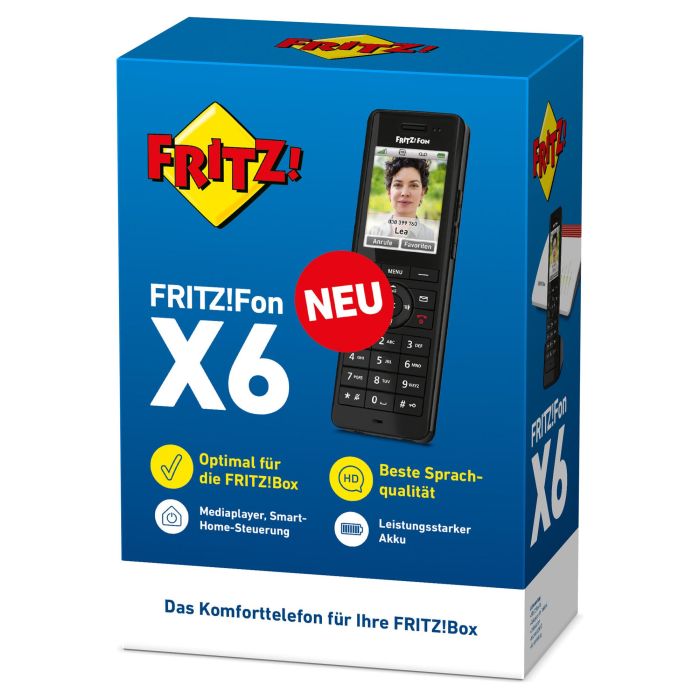 AVM FRITZ!Fon X6 Teléfono DECT Inalámbrico Negro con Contestador Automático, 300 Entradas 4