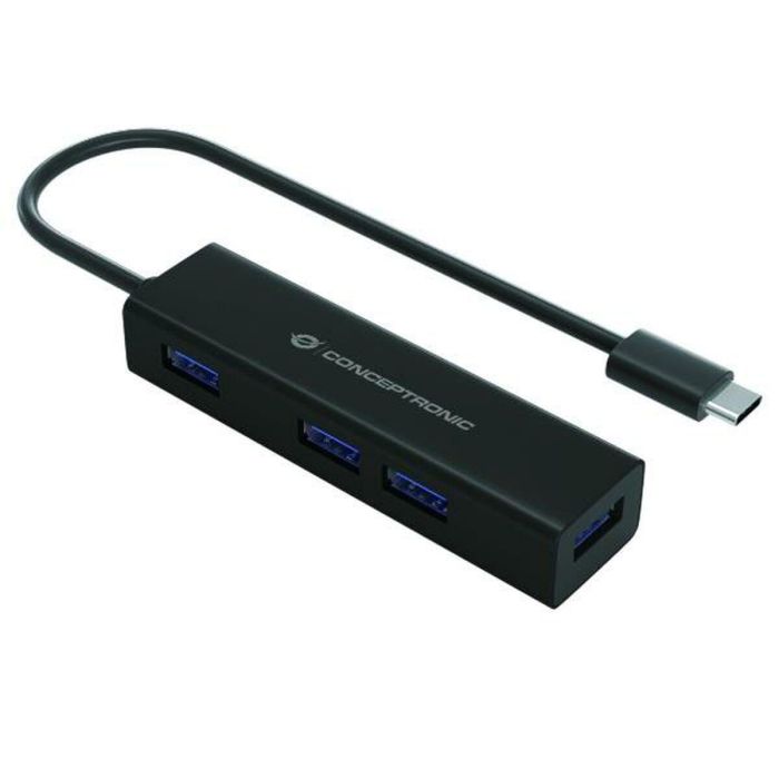 Hub USB 4 Puertos Conceptronic 110516207101 Azul oscuro Hub USB 4 Puertos Conceptronic 110516207101 Azul oscuro