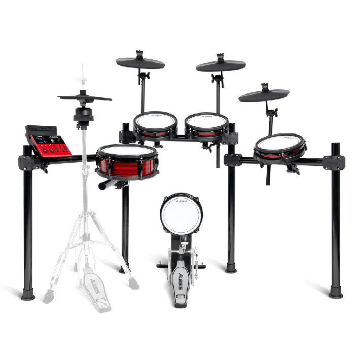 ALESIS Nitro Ultimate Kit Batería Electrónica de Nueve Piezas con Malla y Bluetooth, 52 Kits y 640 Sonidos