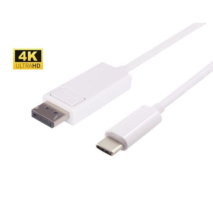 MicroConnect Cable Adaptador USB-C a DisplayPort 2m para Conectar Pantallas Externas: Monitor, TV, Proyector a Dispositivos USB Type C MicroConnect Cable Adaptador USB-C a DisplayPort 2m para Conectar Pantallas Externas: Monitor, TV, Proyector a Dispositivos USB Type C