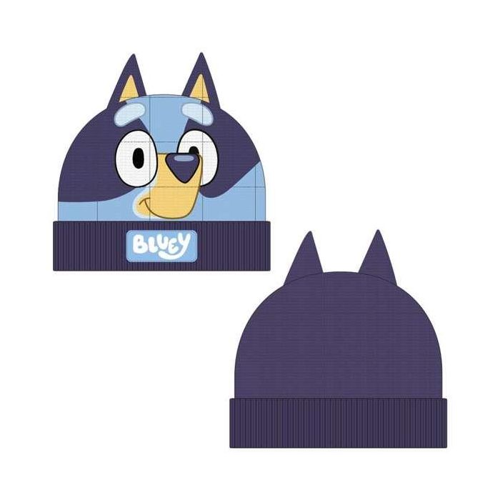 Gorro punto aplicaciones bluey