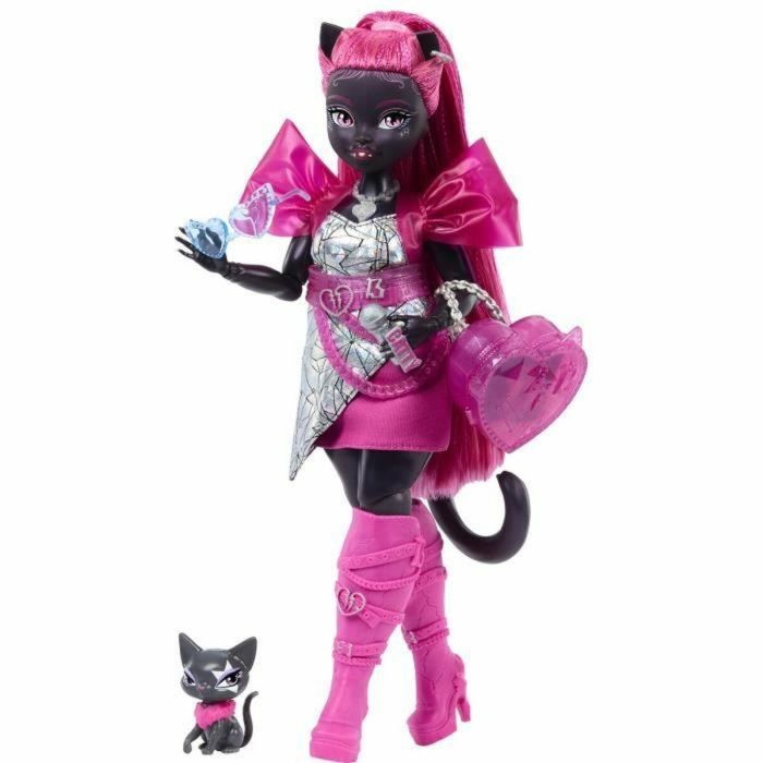 Monster High - Catty Black - Muñeca con amuleto de gato y accesorios HXH76