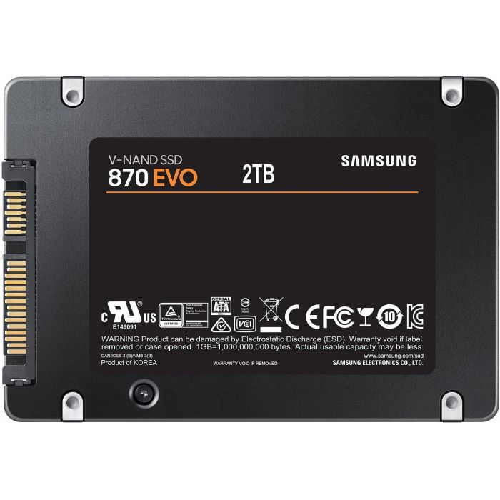 Samsung 870 EVO SSD 2 TB 2.5" SATA III V-NAND MLC - Unidad Estado Sólido para PC y Portátil con Alto Rendimiento 1