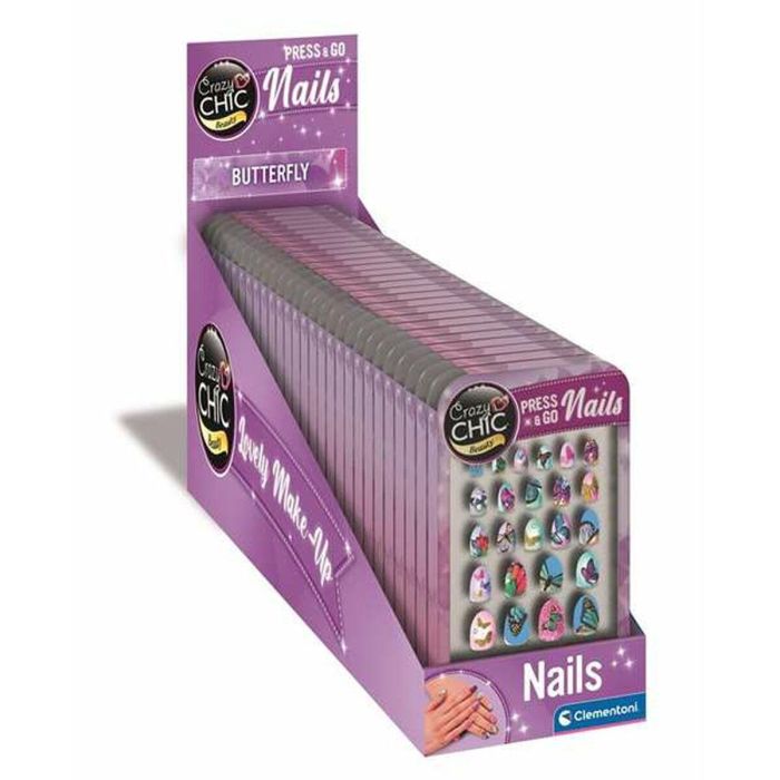 Clementoni Press & Go Nails - Kit de Uñas Postizas Adhesivas con Diseño Mariposa para Niñas - Edad Mínima 6 Años 3 Clementoni Press & Go Nails - Kit de Uñas Postizas Adhesivas con Diseño Mariposa para Niñas - Edad Mínima 6 Años 3