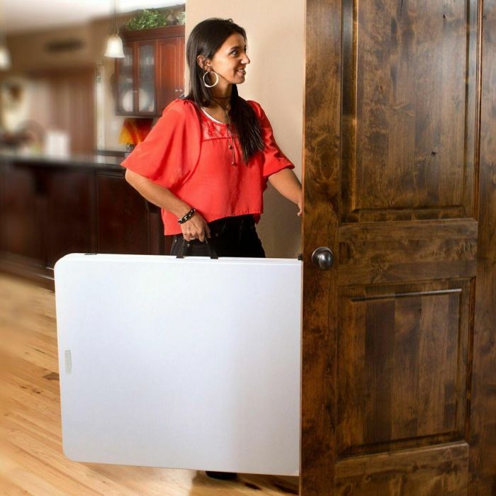 Lifetime Mesa rectangular plegable maletín 185x76x74 cm Plástico y Acero 1