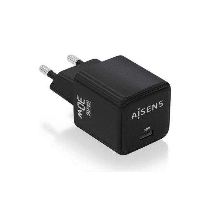 AISENS - CARGADOR GaN 30W, 1xUSB-C PD3.0 QC4.0, NEGRO AISENS - CARGADOR GaN 30W, 1xUSB-C PD3.0 QC4.0, NEGRO