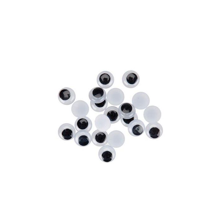 Ojos Moviles Smart Ovalados 6 Mm. Negro Pack De 80