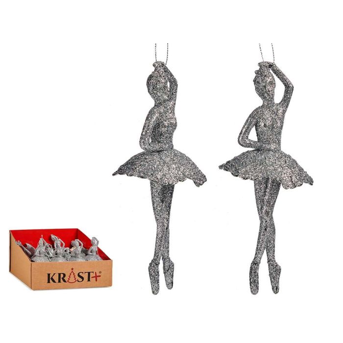 Adorno Navidad Bailarina Plateado Krist+ 16 cm (48 Unidades) Adorno Navidad Bailarina Plateado Krist+ 16 cm (48 Unidades)