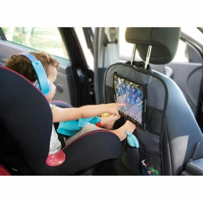 Tineo Organizador de Automóviles Bebé con Bolsillo Tablet Universal - Lo Esencial al Alcance de la Mano, Mucho Espacio, Compatible Pantalla Táctil, Instalación Velcro 1