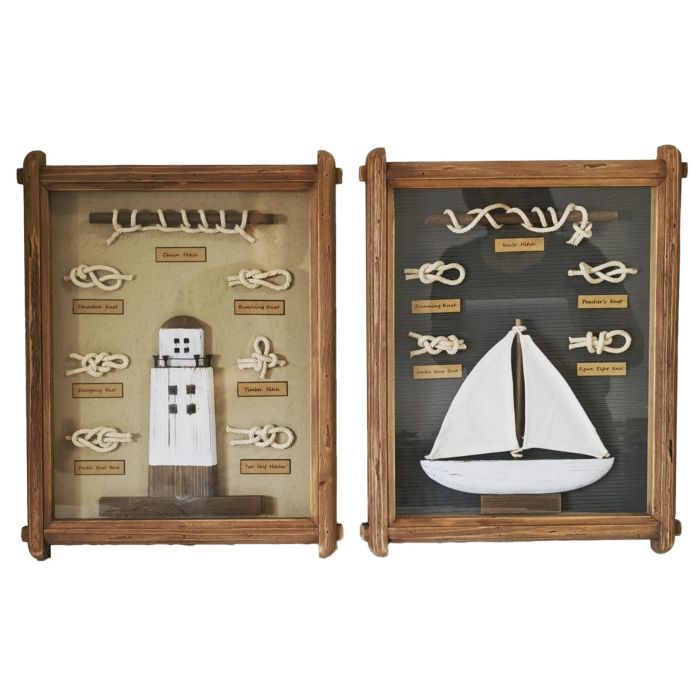 DKD Home Decor Marino dandou 26 Cuadro Azul Natural 4 x 46 x 34 cm (2 Unidades) DKD Home Decor Marino dandou 26 Cuadro Azul Natural 4 x 46 x 34 cm (2 Unidades)