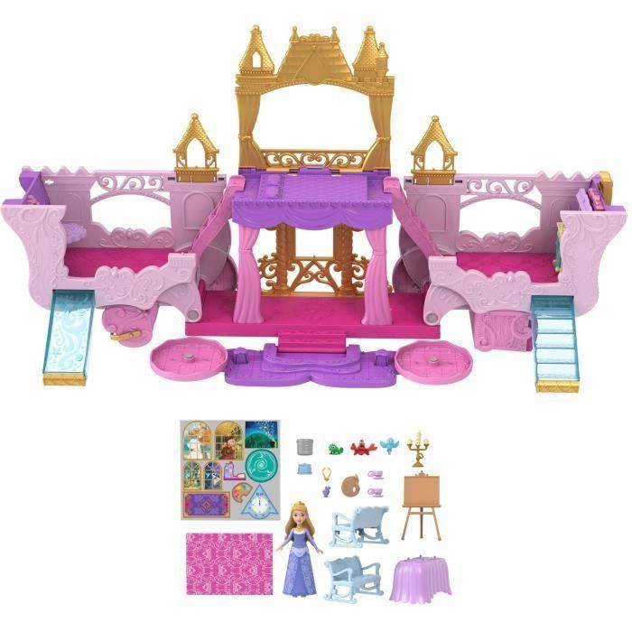 Princesas Disney-Caleche y Castillo-Caja con muñeca Aurora HWX17 1