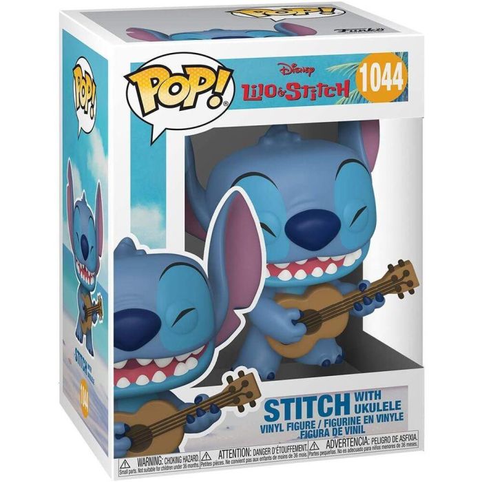 Funko Pop 55615 Figura Coleccionable de Vinilo Stitch con Ukelele de Disney Lilo & Stitch - 9 cm 1