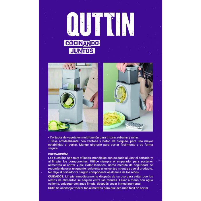 Multi Cortador de Vegetales Quttin (6 Unidades) 12 Multi Cortador de Vegetales Quttin (6 Unidades) 12