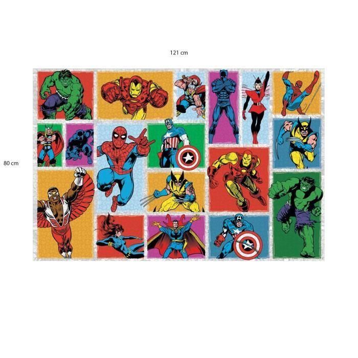 Rompecabezas retro de Marvel de 3000 piezas, para adultos y niños a partir de 14 años, rompecabezas de primera calidad, colección My Heroes, 12001549, Nathan 3 Rompecabezas retro de Marvel de 3000 piezas, para adultos y niños a partir de 14 años, rompecabezas de primera calidad, colección My Heroes, 12001549, Nathan 3
