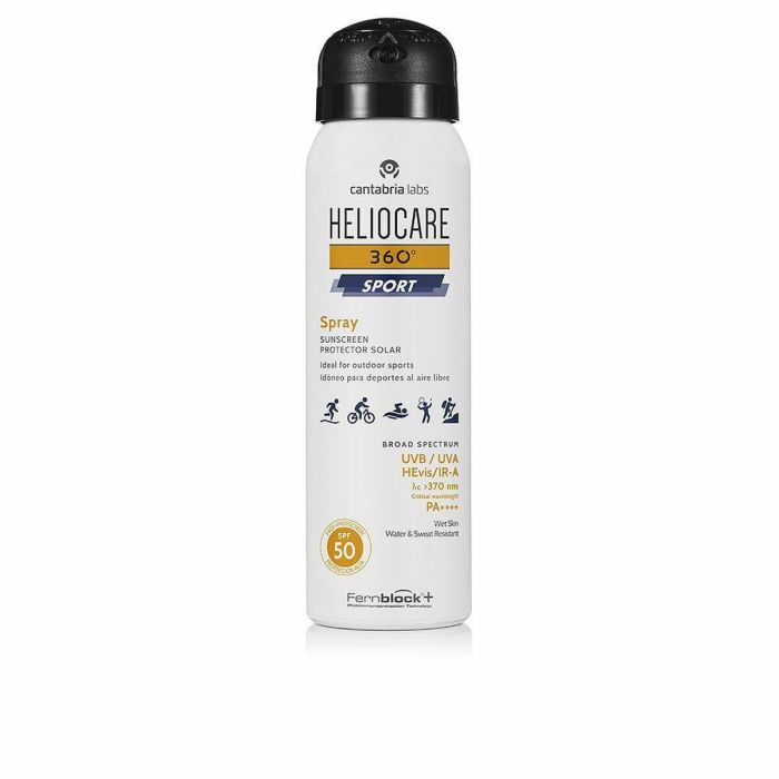 Heliocare 360° SPORT Protector Solar Corporal Spray SPF50 100ml Resistente Agua y Sudor, Piel Húmeda, Refrescante Heliocare 360° SPORT Protector Solar Corporal Spray SPF50 100ml Resistente Agua y Sudor, Piel Húmeda, Refrescante