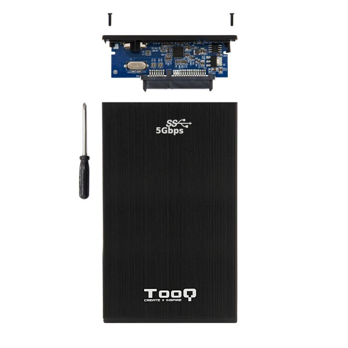 TooQ TQE-2522B Caja Externa para Disco Duro 2.5" USB 3.1 (5Gbps) con Soporte UASP SATA III hasta 4TB Aluminio Negro 5 TooQ TQE-2522B Caja Externa para Disco Duro 2.5" USB 3.1 (5Gbps) con Soporte UASP SATA III hasta 4TB Aluminio Negro 5