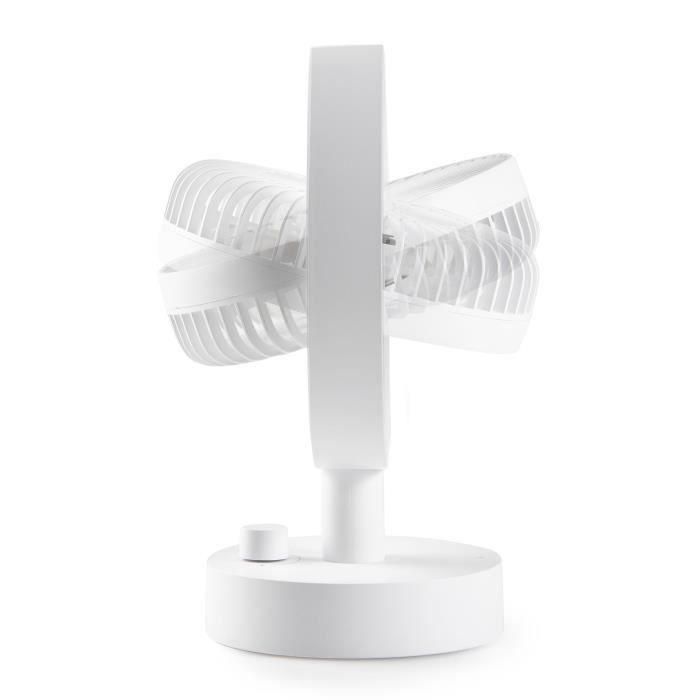 Domo DOM5411397173164 Ventilador de mesa con batería Li-ion 5V Recargable USB 15 cm de diámetro 10 velocidades 3